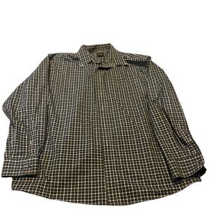 (3) JosABank “Traveler” Men’s size XXL long & short sleeve button up plaid shirt
